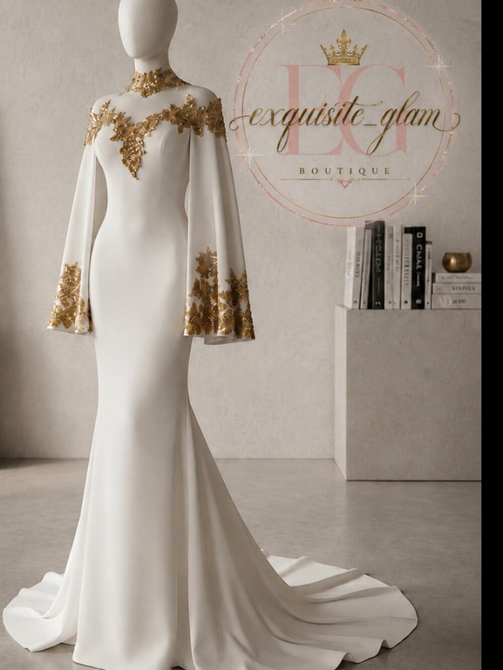 Gorgeous Bridal Gown Couture Designer Wedding Evening Luxurious Embroidery Dress